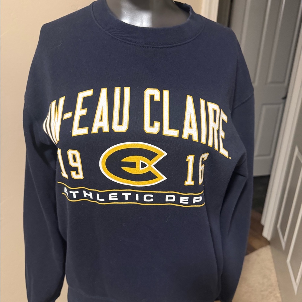 Others Follow Navy and Yellow Graphic Men's Sweater